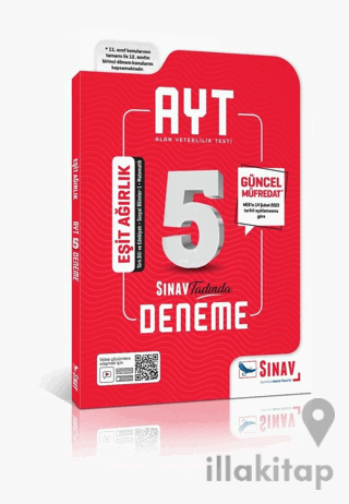 Sınav AYT Eşit Ağırlık 5 Deneme