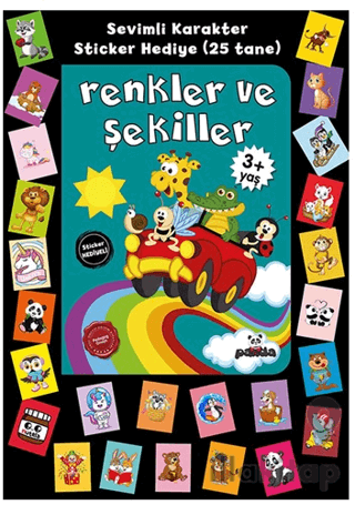 Stickerlı 3+ Yaş Renkler ve Şekiller