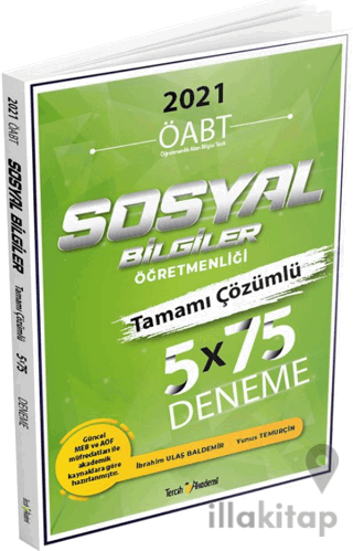 Tercih Akademi 2021 ÖABT Sosyal Bilgiler Öğretmenliği 5x75 Deneme Çözü