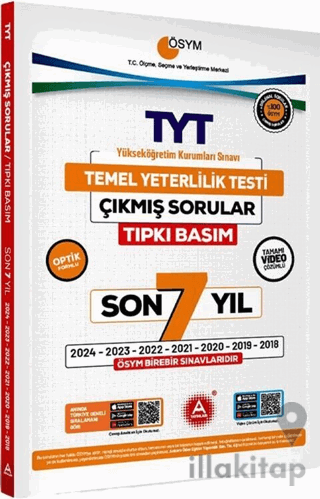 TYT Son 7 Yıl Tıpkı Basım Çıkmış Sorular