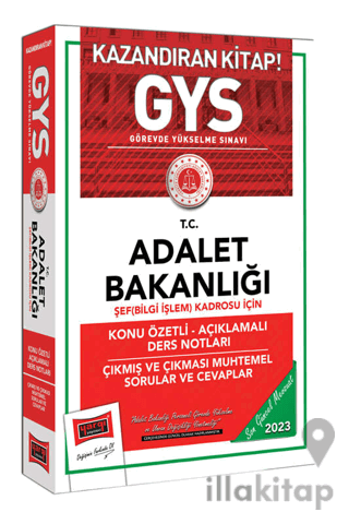 Yargı Yayınları 2023 Adalet Bakanlığı GYS Şef (Bilgi İşlem) Kadrosu İç