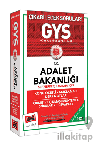 Yargı Yayınları 2023 Adalet Bakanlığı GYS Şef (Merkez) Kadrosu İçin Ko