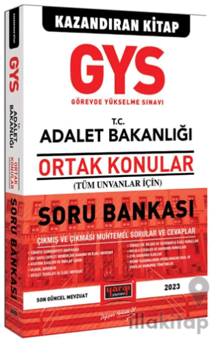 Yargı Yayınları 2023 Adalet Bakanlığı GYS Tüm Unvanlar İçin Ortak Konu