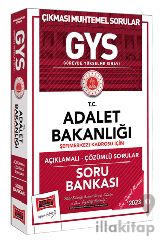 Yargı Yayınları GYS Adalet Bakanlığı Şef (Merkez) Kadrosu İçin Açıklam