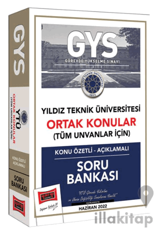 Yargı Yayınları GYS Yıldız Teknik Üniversitesi Ortak Konular Tüm Ünvan