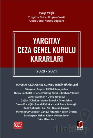 Yargıtay Ceza Genel Kurulu Kararları 2020 - 2024