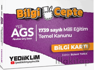 Yediiklim Yayınları MEB AGS Bilgi Cepte 1739 Sayılı Milli Eğitim Temel