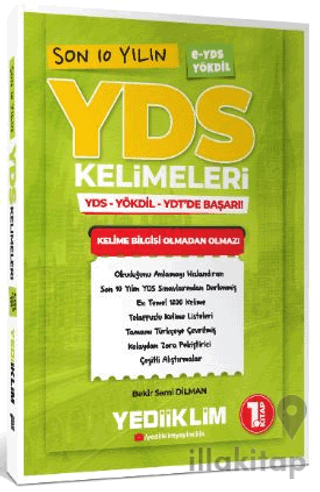 Yediiklim Yayınları Son 10 Yılın YDS Kelimeleri (1.Kitap)