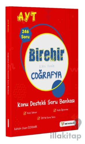 YKS AYT Birebir Etkisi Kesin Coğrafya Konu Destekli Soru Bankası