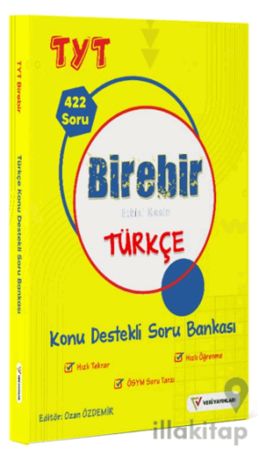 YKS TYT Birebir Etkisi Kesin Türkçe Konu Destekli Soru Bankası