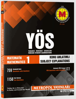 YÖS Matematik - 1 Konu Anlatımlı